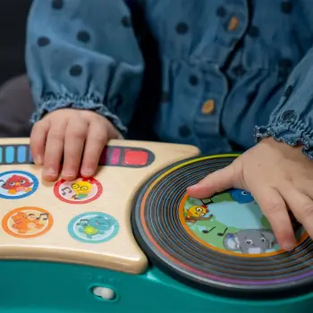 Baby Einstein Hape DJ Discovery Magic Touch Turntable - Ahşap Müzikli Oyuncak - 4