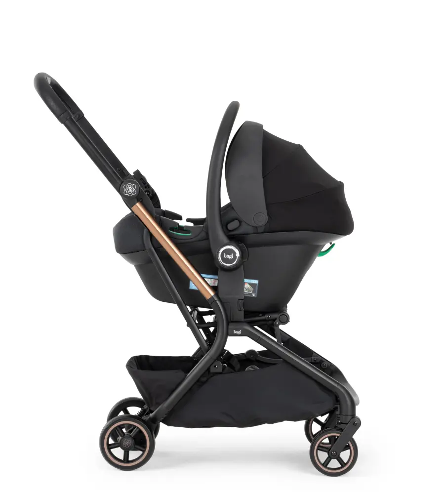 Bagi Atom Black Cosmo Travel Sistem Bebek Arabası Black Gold - 13
