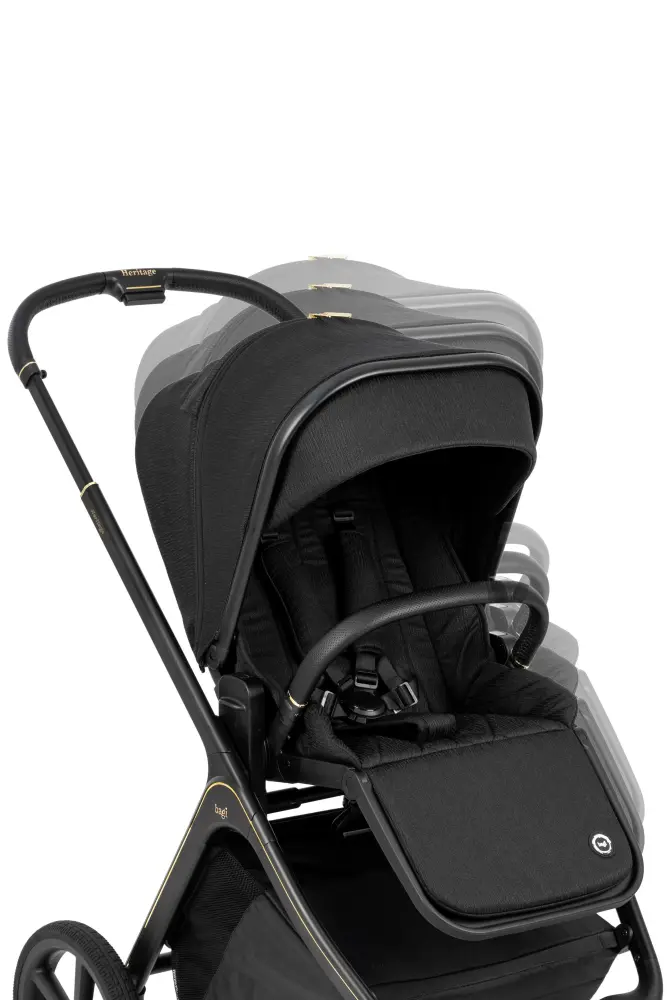Bagi Heritage Portbebeli Set Bebek Arabası Black - 11