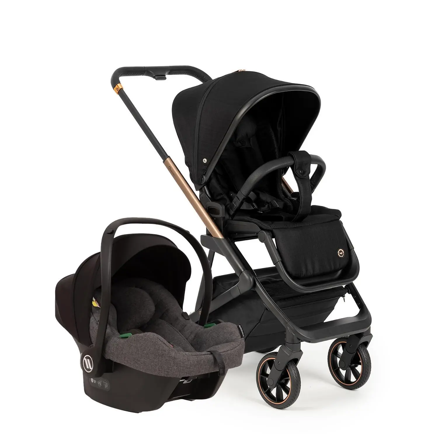 Bagi Nanofold 3 Grey Cosmo Travel Sistem Bebek Arabası Black Gold