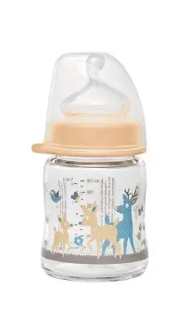 Nip Wide Neck Bottle 120 ml Antikolik Cam Biberon Kız - 2